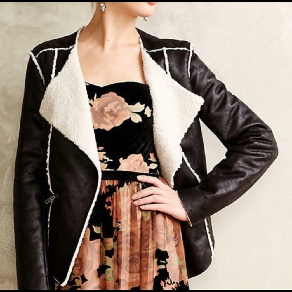 Leather fur anthro jacket